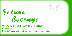 vilmos csernyi business card